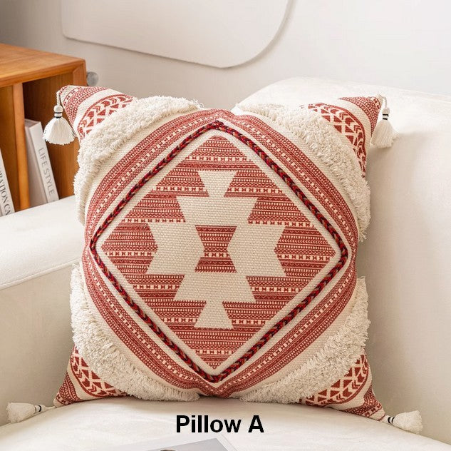 Geometric Modern Pillow Covers, Square Pillows for Couch, Oriental Decorative Throw Pillows for Living Room, Bohemian Decorative Sofa Pillows