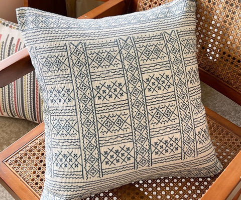 Abstract Decorative Throw Pillows, Bohemian Geometric Modern Pillows, Decorative Sofa Pillow Covers, Oriental Square Pillows for Couch-LargePaintingArt.com