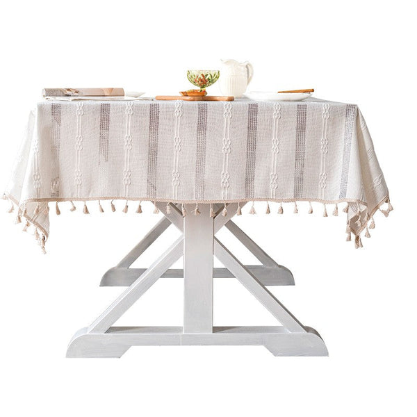 Rustic Table Covers for Kitchen, Linen Rectangular Tablecloth for Oval Table, Country Farmhouse Tablecloth, Large Rectangle Tablecloth for Dining Room Table-LargePaintingArt.com