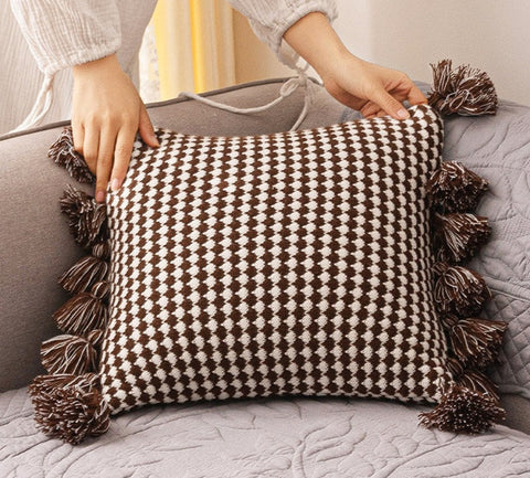 Decorative Pillow Covers, Square Modern Decorative Pillows for Couch, Modern Decorative Pillows for Bedroom, Contemporary Modern Sofa Pillows-LargePaintingArt.com