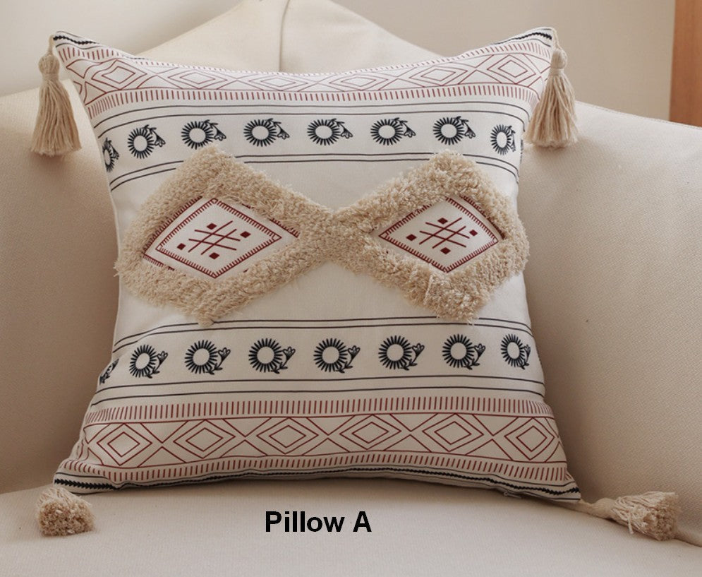 Contemporary Throw Pillow for Interior Design,Geometric Square Modern Throw Pillows for Couch, Decorative Throw Pillows-LargePaintingArt.com