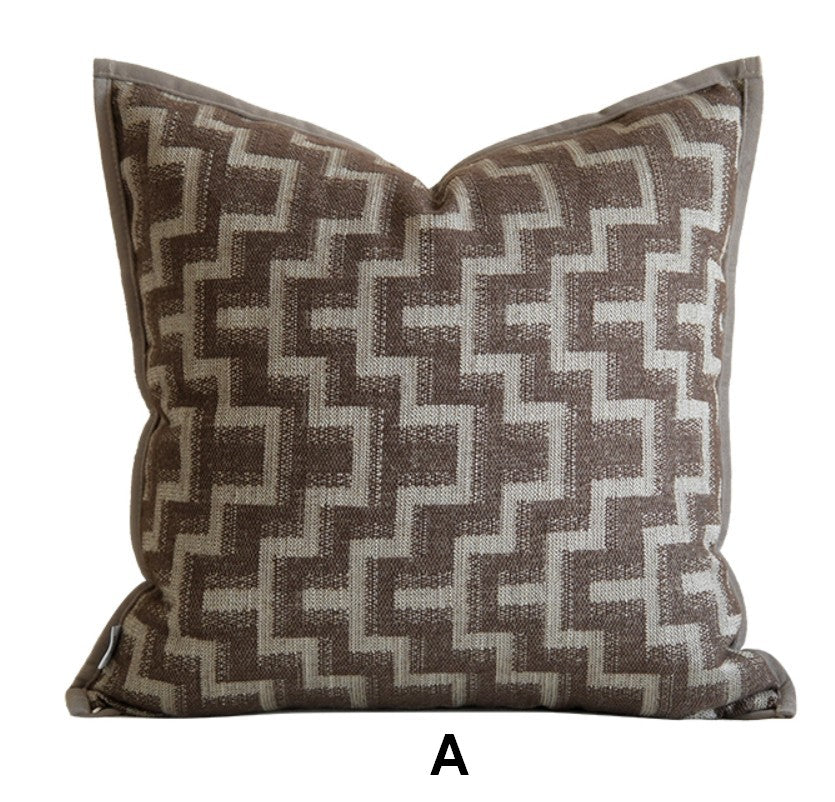 Geometric Modern Sofa Pillows, Contemporary Throw Pillows, Modern Pillows for Bedroom, Modern Sofa Pillows, Mid Century Decorative Pillows for Couch-LargePaintingArt.com