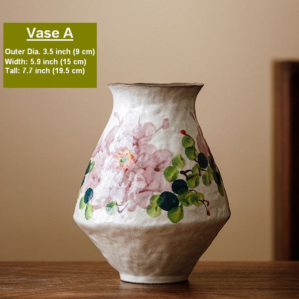 Flower Vases on Table, Handmade Water Holding Flower Vases, Centerpiece on Dining Table, Modern Porcelain Flower Vases, Ceramic Bouquet Vases-LargePaintingArt.com