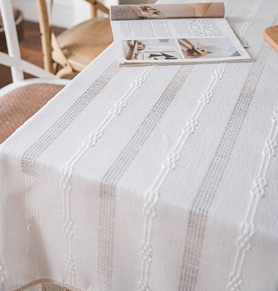 Country Farmhouse Tablecloth, Rustic Table Covers for Kitchen, Linen Rectangular Tablecloth for Oval Table, Large Rectangle Tablecloth for Dining Room Table-LargePaintingArt.com