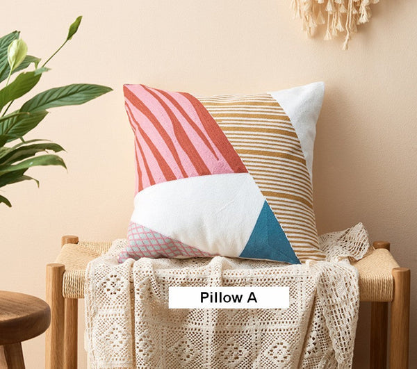 Large Modern Sofa Cushion, Decorative Pillow Covers, Modern Pillows for Couch, Abstract Decorative Throw Pillows for Living Room-LargePaintingArt.com