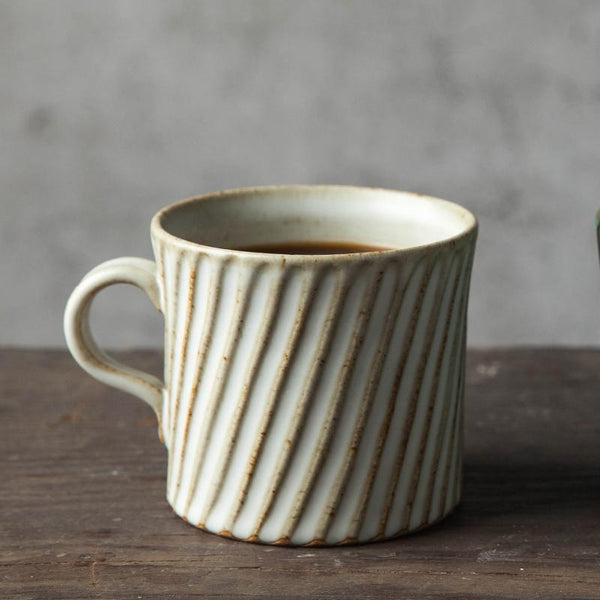 Handmade Pottery Coffee Cup, Cappuccino Coffee Mug, Large Capacity Coffee Cup, Pottery Tea Cup-LargePaintingArt.com