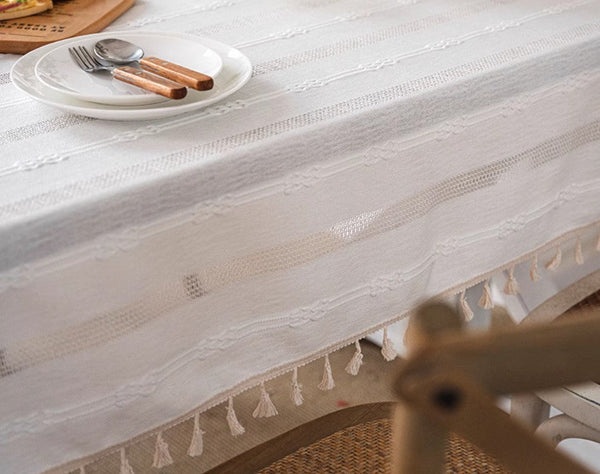 Country Farmhouse Tablecloth, Rustic Table Covers for Kitchen, Linen Rectangular Tablecloth for Oval Table, Large Rectangle Tablecloth for Dining Room Table-LargePaintingArt.com