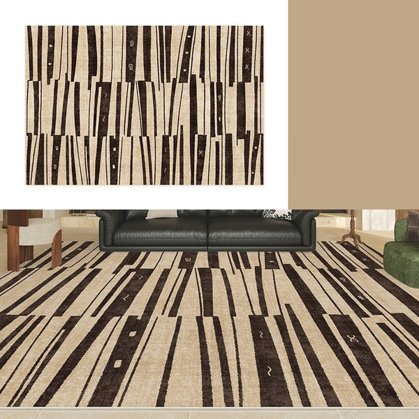 Contemporary Abstract Rugs Next to Bed, Modern Rugs under Dining Room Table, Geometric Modern Carpets for Office, Large Modern Rugs for Living Room-LargePaintingArt.com