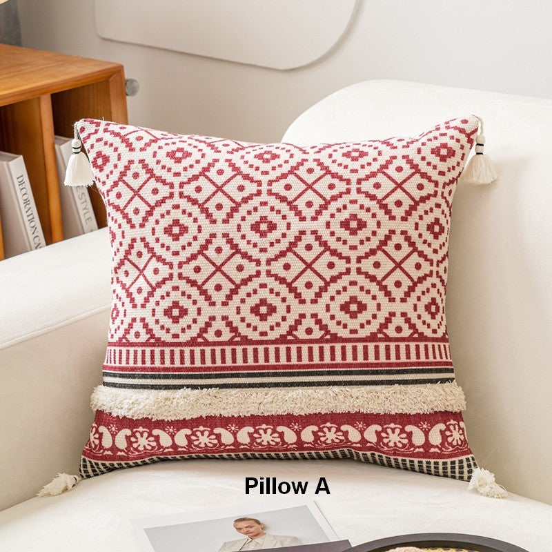 Modern Square Pillows for Couch, Contemporary Pillow Covers, Oriental Decorative Throw Pillows for Bedroom, Bohemian Decorative Sofa Pillows-LargePaintingArt.com