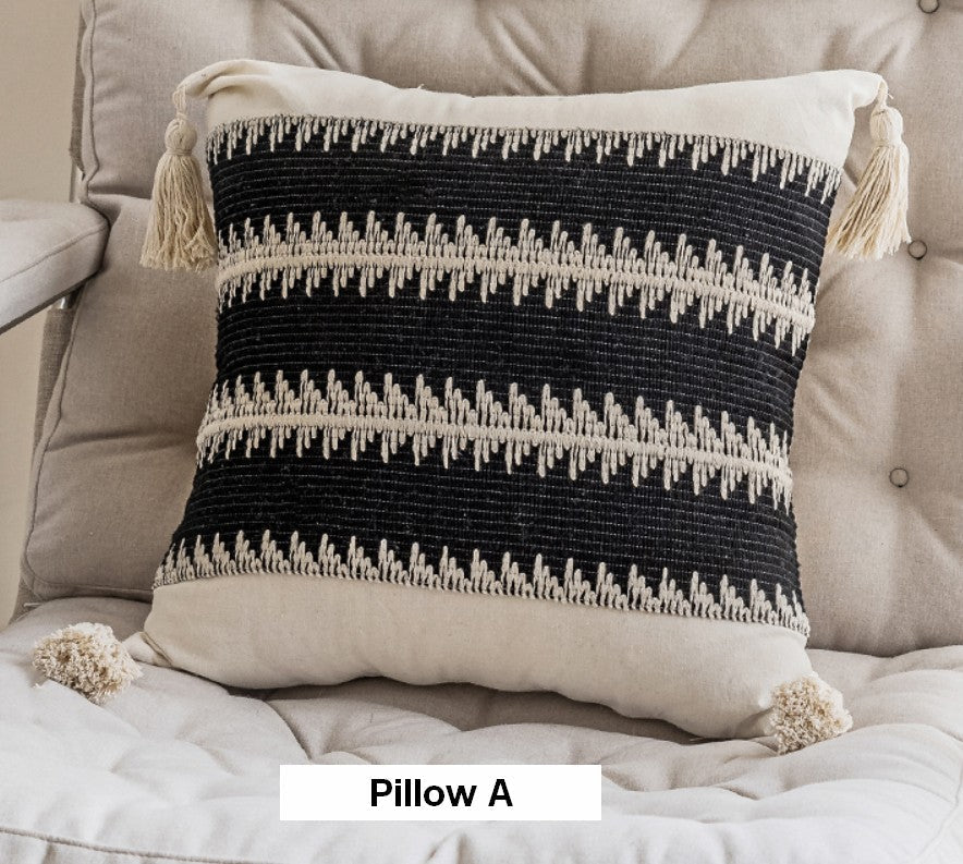 Unique Decorative Pillow Covers, Large Square Modern Decorative Pillows for Couch, Contemporary Modern Sofa Pillows, Large Modern Decorative Pillows for Bedroom-LargePaintingArt.com