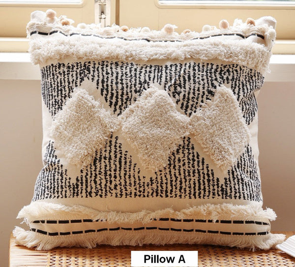 Decorative Pillow Covers, Modern Decorative Pillows for Interior Design, Square Modern Throw Pillows for Couch, Contemporary Modern Sofa Pillows-LargePaintingArt.com