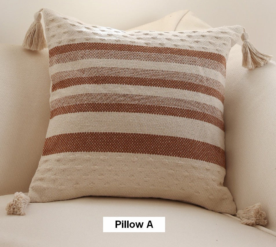 Geometric Pattern Decorative Pillow for Couch, Modern Decorative Sofa Pillows for Bedroom, Contemporary Decorative Square Pillow Covers-LargePaintingArt.com