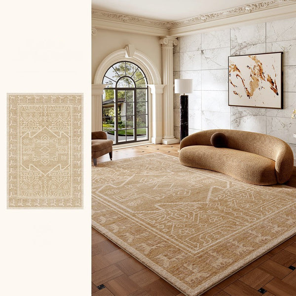 Large Modern Rugs under Dining Room Table, Contemporary Abstract Rugs Next to Bed, Geometric Modern Carpets for Office, Vintage Soft Turkish Rug for Living Room-LargePaintingArt.com