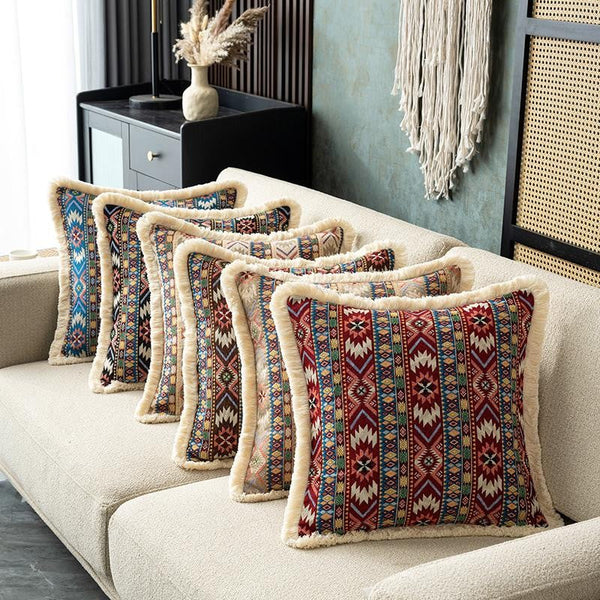 Extra Large Modern Geometric Pillows, Decorative Throw Pillows for Bedroom, Bohemian Decorative Sofa Pillows for Living Room, Oriental Throw Pillow for Couch