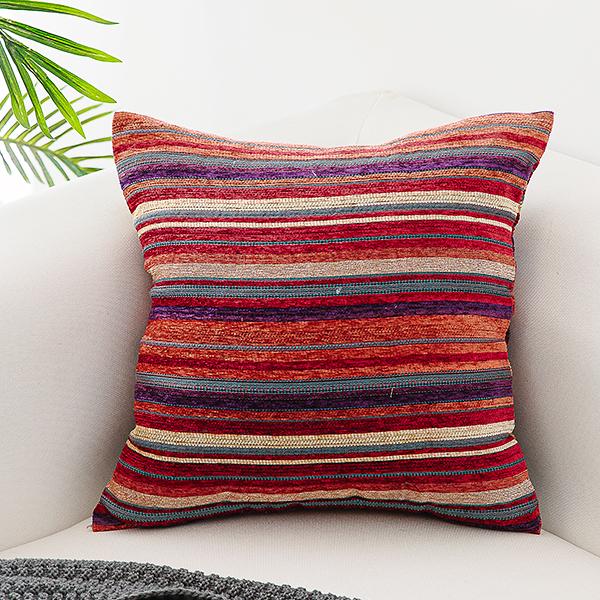 Unique Bohemian Decorative Sofa Pillows, Extra Large Geometric Pattern Chenille Throw Pillows, Oriental Throw Pillow for Couch-LargePaintingArt.com