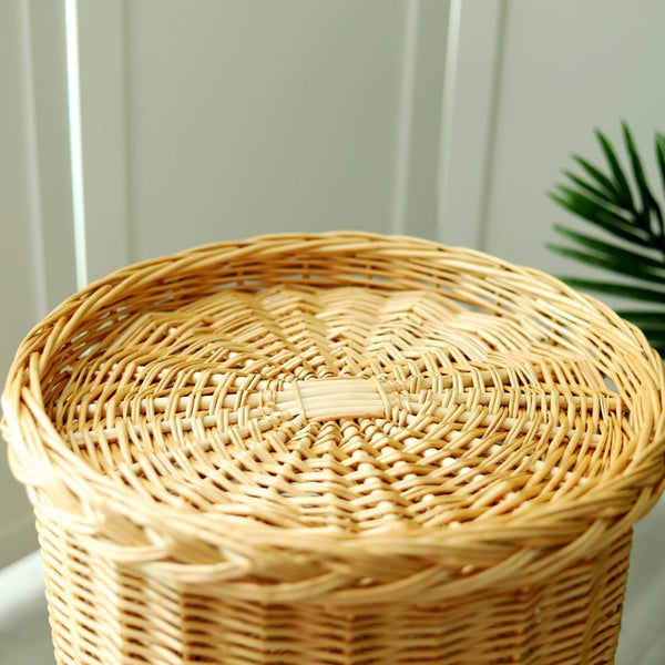 Large Cat House Basket with Washable Cushion for Indoor Cats and Dogs, Triple-Layer Cat Bed-LargePaintingArt.com