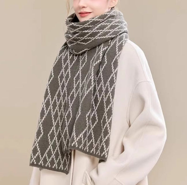 Elegant Wool Scarves, Warm Winter Scarf, Cold Weather Scarf, Fashion Scarf, Christmas Gifts for Her, Holiday Scarf, Winter Wool Scarf, Soft Cashmere Scarf for Women-LargePaintingArt.com