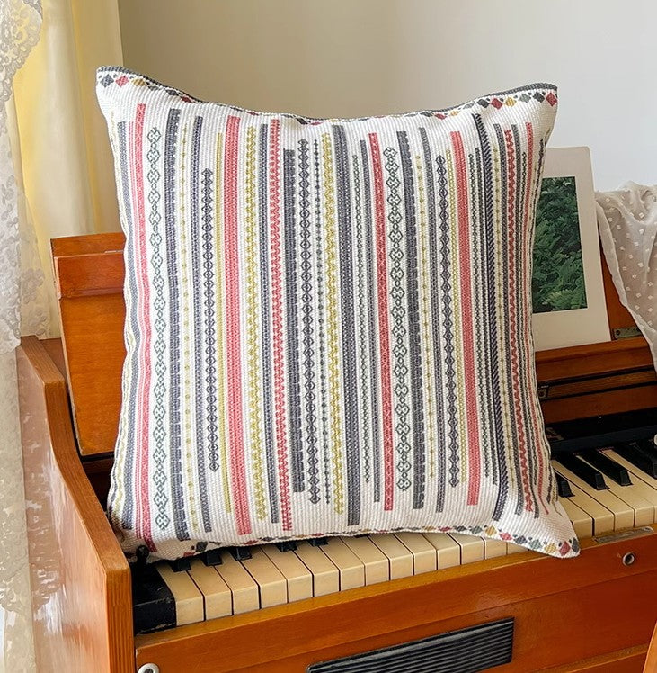 Decorative Throw Pillows for Dining Room, Bohemian Decorative Sofa Pillows, Geometric Modern Pillow Covers, Oriental Square Pillows for Couch-LargePaintingArt.com