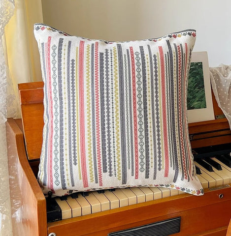 Decorative Throw Pillows for Dining Room, Bohemian Decorative Sofa Pillows, Geometric Modern Pillow Covers, Oriental Square Pillows for Couch-LargePaintingArt.com