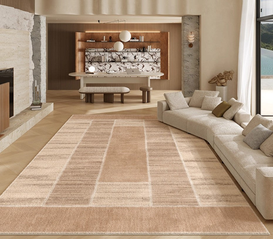 Modern Rugs for Dining Room, Contemporary Rugs for Bedroom, Abstract Modern Carpets for Living Room, Mid Century Modern Rugs Next to Bed-LargePaintingArt.com