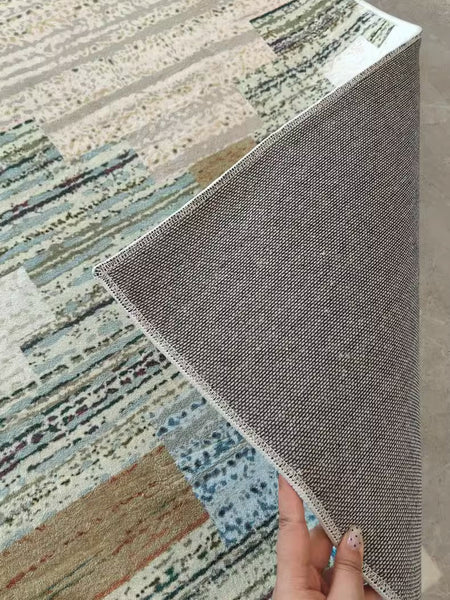 Oversized Area Rugs for Living Room, Morocco Green Rugs for Dining Room, Extra Large Vintage Persian Rugs, Traditional Colorful Moroccan Rug, Vintage Rugs for Bedroom-LargePaintingArt.com