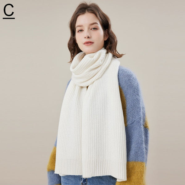 Warm Winter Scarf, Soft Cashmere Scarf for Women, Casual Scarf for Women, Cold Weather Scarf, Fashion Designer Scarf, Green White Grey Wool Scarf for Women-LargePaintingArt.com