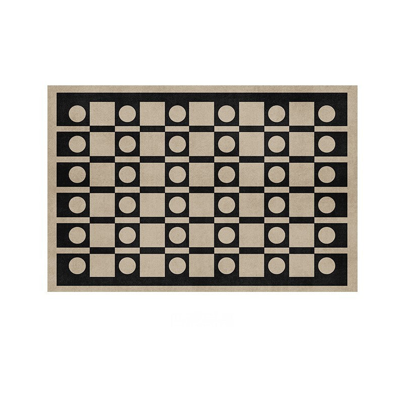 Mid Century Modern Rugs Next to Bed, Modern Rugs for Dining Room, Thick Contemporary Rugs for Bedroom, Modern Carpets for Living Room-LargePaintingArt.com