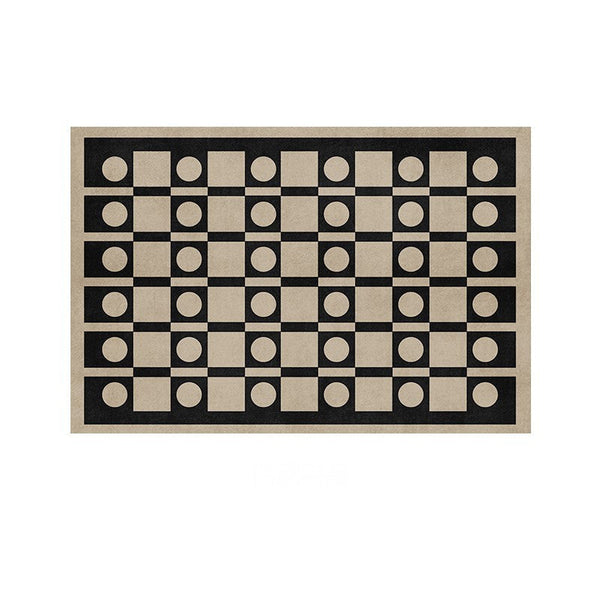 Mid Century Modern Rugs Next to Bed, Modern Rugs for Dining Room, Thick Contemporary Rugs for Bedroom, Modern Carpets for Living Room-LargePaintingArt.com