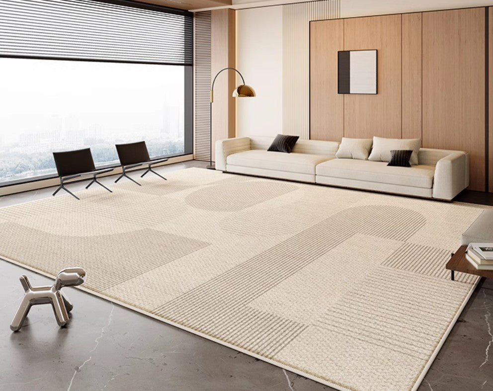 Bedroom Modern Rugs, Contemporary Modern Rugs for Living Room, Modern Rugs for Dining Room, Abstract Geometric Modern Rugs-LargePaintingArt.com