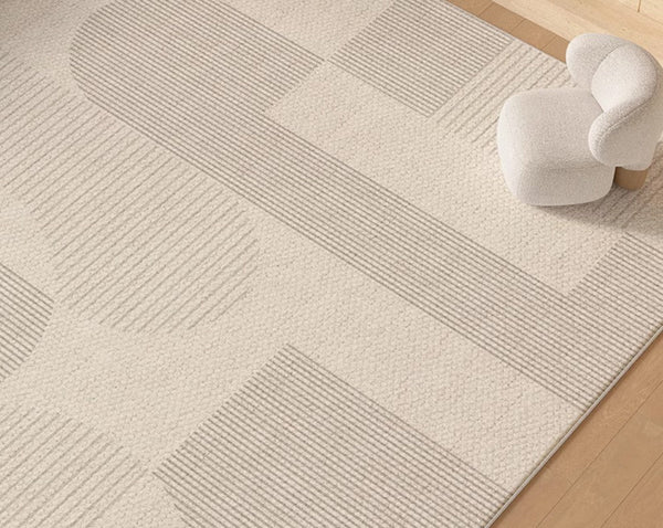 Bedroom Modern Rugs, Contemporary Modern Rugs for Living Room, Modern Rugs for Dining Room, Abstract Geometric Modern Rugs-LargePaintingArt.com