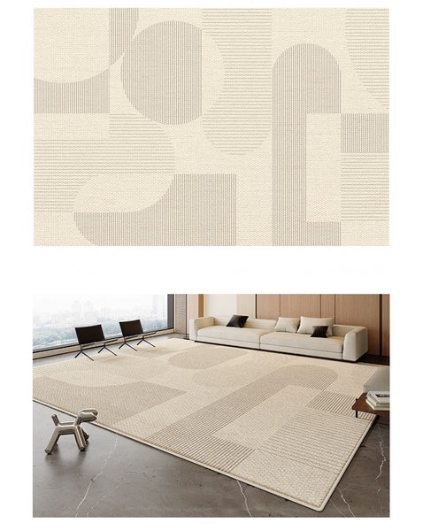 Bedroom Modern Rugs, Contemporary Modern Rugs for Living Room, Modern Rugs for Dining Room, Abstract Geometric Modern Rugs-LargePaintingArt.com