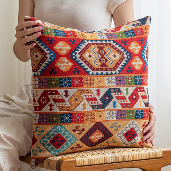 Extra Large Decorative Throw Pillows, Modern Sofa Pillows for Bedroom, Geometric Pattern Chenille Throw Pillow for Couch, Bohemian Decorative Sofa Pillows