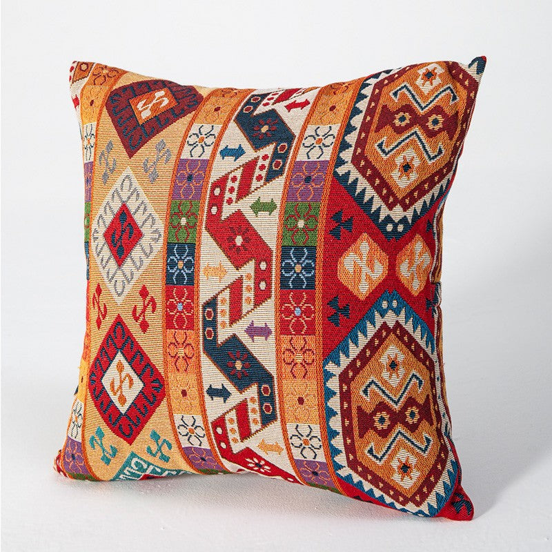 Large Decorative Throw Pillows, Bohemia Rustic Sofa Pillows for Bedroom, Geometric Pattern Chenille Throw Pillow for Couch, Bohemian Decorative Sofa Pillows