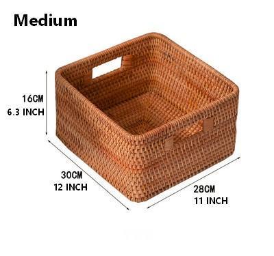 Storage Basket for Shelves, Rectangle Storage Basket for Toys, Storage Baskets for Bathroom, Kitchen Storage Baskets-LargePaintingArt.com