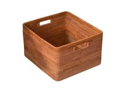 Storage Basket for Shelves, Woven Storage Basket for Toys, Rattan Storage Basket for Clothes, Large Rectangular Storage Basket, Storage Baskets for Bedroom-LargePaintingArt.com