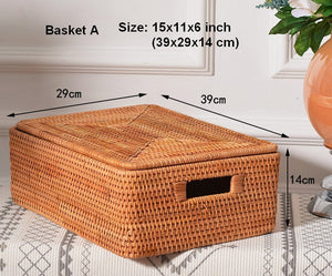 Storage Baskets for Toys, Rectangular Storage Basket for Shelves, Storage Basket with Lid, Storage Baskets for Bathroom, Storage Baskets for Clothes-LargePaintingArt.com