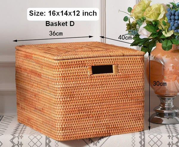 Storage Baskets for Toys, Rectangular Storage Basket for Shelves, Storage Basket with Lid, Storage Baskets for Bathroom, Storage Baskets for Clothes-LargePaintingArt.com