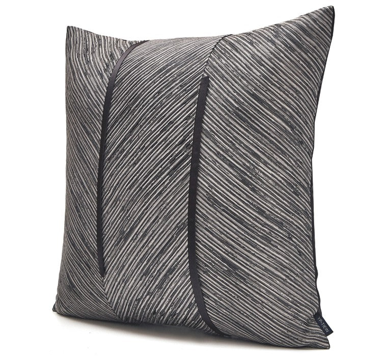 Large Simple Modern Pillows, Modern Throw Pillows for Living Room, Decorative Modern Sofa Pillows, Black Gray Modern Throw Pillows for Couch-LargePaintingArt.com