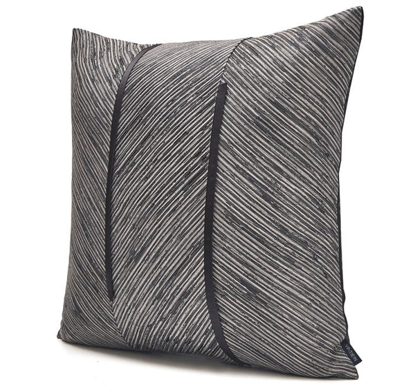 Large Simple Modern Pillows, Modern Throw Pillows for Living Room, Decorative Modern Sofa Pillows, Black Gray Modern Throw Pillows for Couch-LargePaintingArt.com