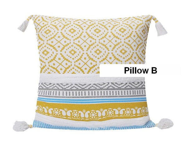 Geometric Modern Sofa Pillows for Bedroom, Square Pillows for Couch, Modern Decorative Pillow for Interior Design, Contemporary Decorative Pillow Covers-LargePaintingArt.com