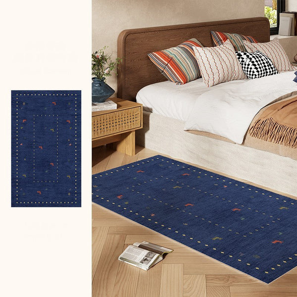 Modern Runner Rugs Next to Bed, Contemporary Runner Rugs for Living Room, Blue Runner Rugs for Hallway, Bathroom Runner Rugs, Kitchen Runner Rugs-LargePaintingArt.com