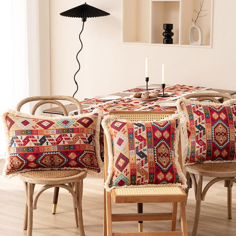 Bedroom Bohemian Decorative Sofa Pillows, Oriental Throw Pillow for Couch, Geometric Decorative Throw Pillows for Living Room (Copy)-LargePaintingArt.com