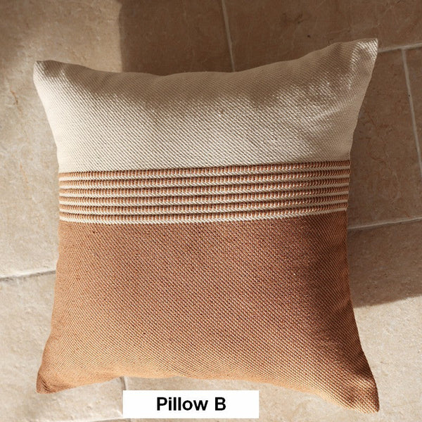 Geometric Pattern Decorative Pillow for Couch, Modern Decorative Sofa Pillows for Bedroom, Contemporary Decorative Square Pillow Covers-LargePaintingArt.com