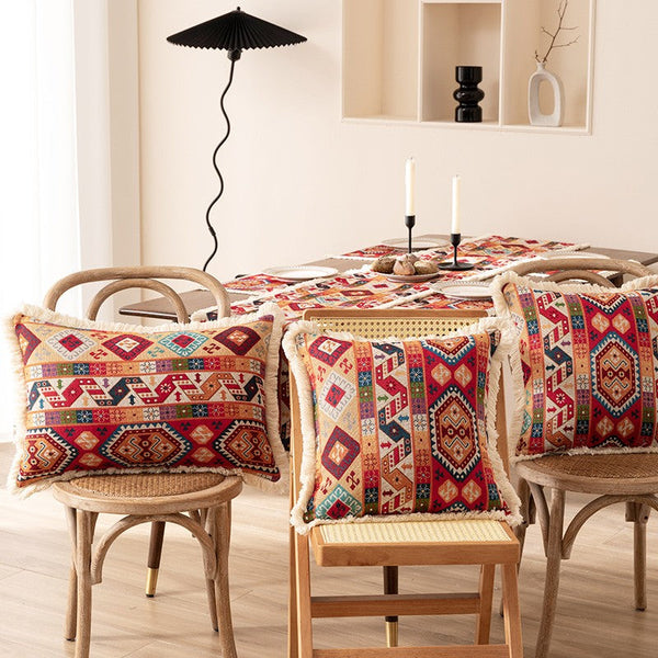 Bedroom Bohemian Decorative Sofa Pillows, Oriental Throw Pillow for Couch, Geometric Decorative Throw Pillows for Living Room (Copy)-LargePaintingArt.com