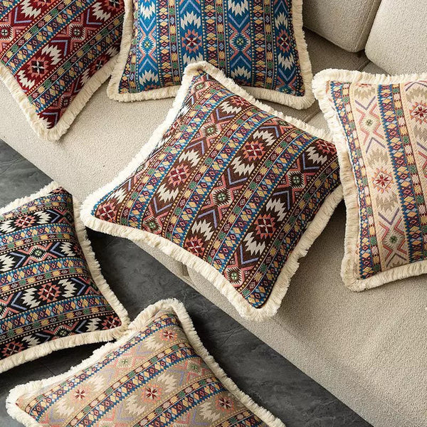 Decorative Throw Pillows for Bedroom, Bohemian Decorative Sofa Pillows for Living Room, Extra Large Modern Geometric Pillows, Oriental Throw Pillow for Couch