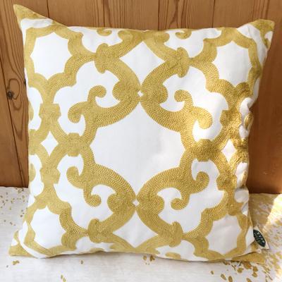 Modern Sofa Pillows, Geometric Decorative Pillows, Cotton Yellow Throw Pillows, Decorative Throw Pillows for Living Room-LargePaintingArt.com