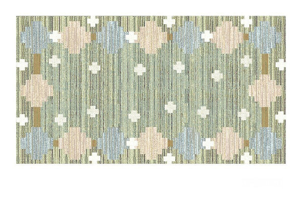 Oversized Area Rugs for Living Room, Morocco Green Rugs for Dining Room, Extra Large Vintage Persian Rugs, Traditional Colorful Moroccan Rug, Vintage Rugs for Bedroom-LargePaintingArt.com