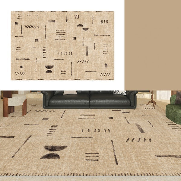Modern Rugs under Dining Room Table, Contemporary Abstract Rugs Next to Bed, Geometric Modern Carpets for Office, Large Modern Rugs for Living Room-LargePaintingArt.com