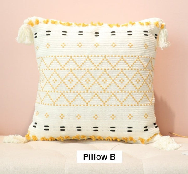 Oriental Decorative Throw Pillows for Bedroom, Square Pillows for Couch, Contemporary Modern Pillow Covers, Bohemian Decorative Sofa Pillows-LargePaintingArt.com