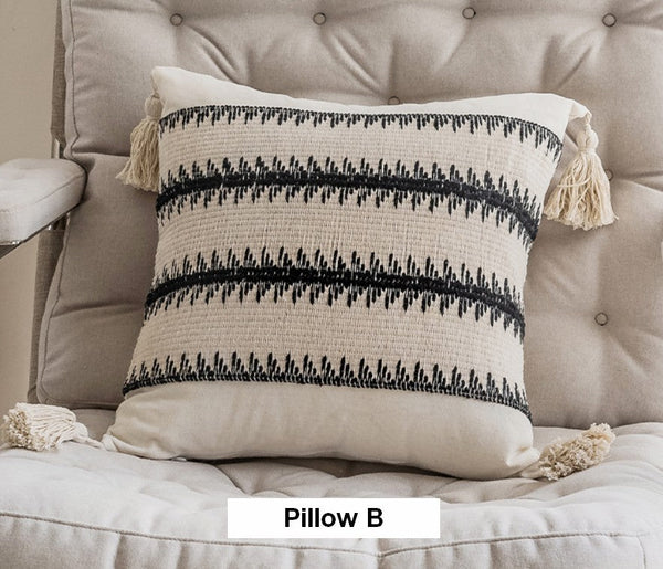 Unique Decorative Pillow Covers, Large Square Modern Decorative Pillows for Couch, Contemporary Modern Sofa Pillows, Large Modern Decorative Pillows for Bedroom-LargePaintingArt.com